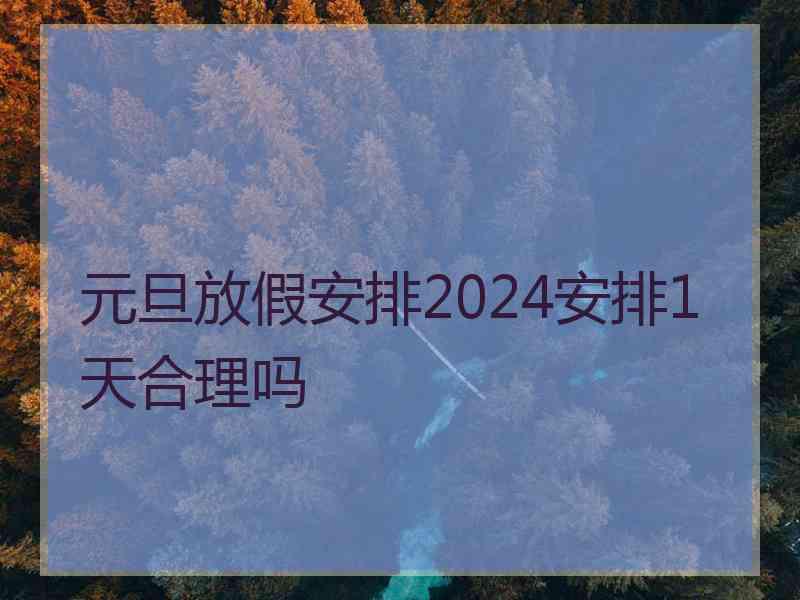 元旦放假安排2024安排1天合理吗