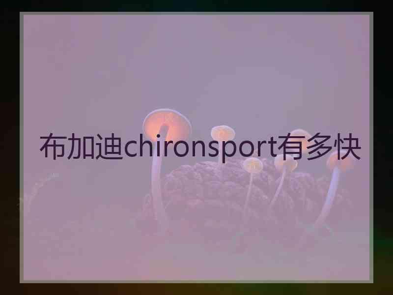 布加迪chironsport有多快