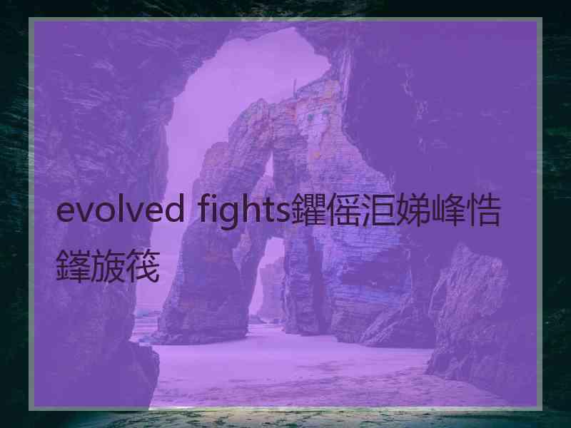 evolved fights鑺傜洰娣峰悎鎽旇筏