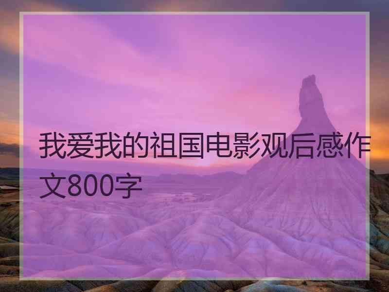 我爱我的祖国电影观后感作文800字