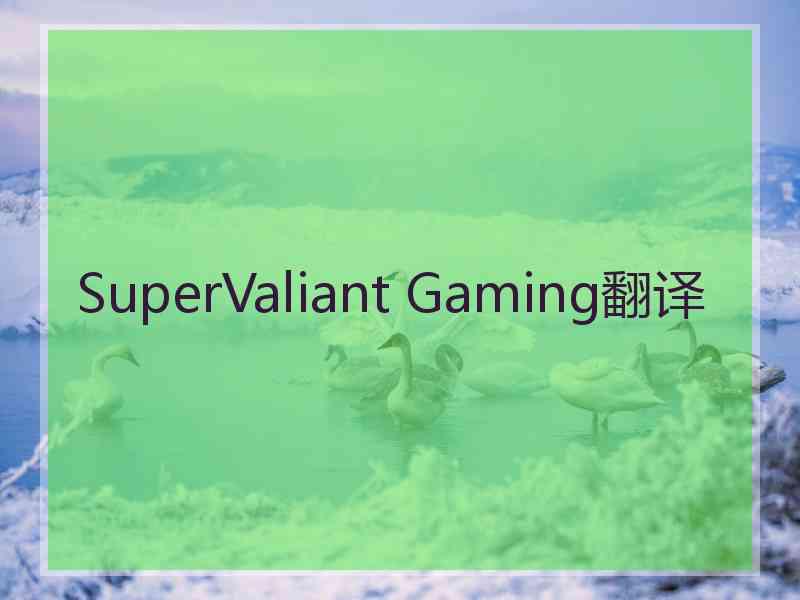 SuperValiant Gaming翻译