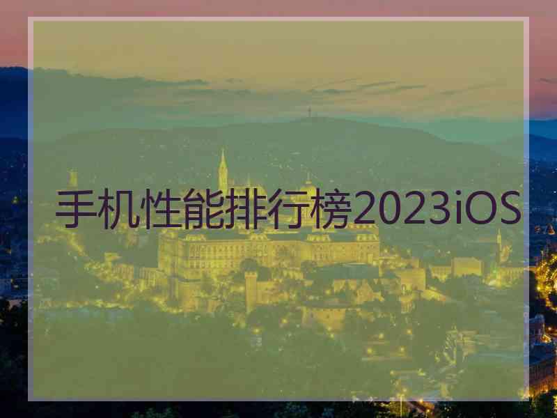 手机性能排行榜2023iOS