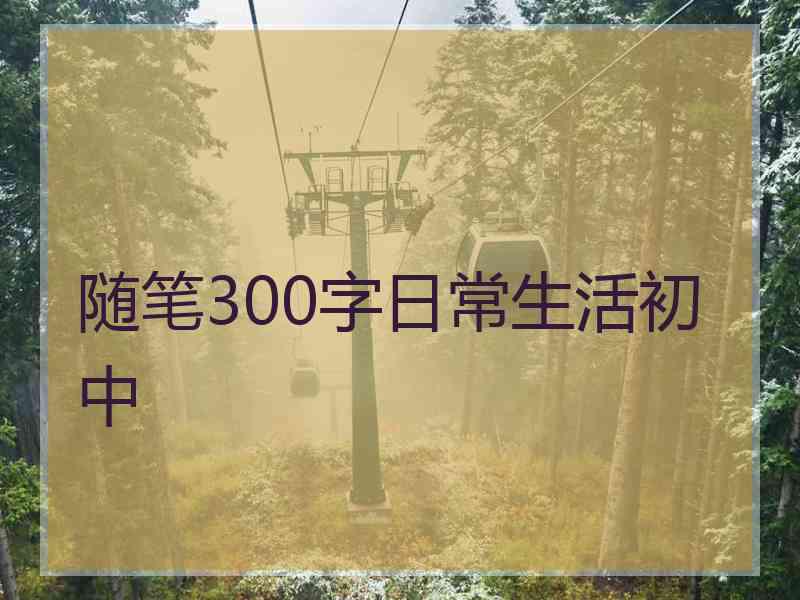 随笔300字日常生活初中