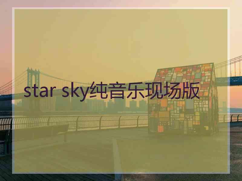 star sky纯音乐现场版