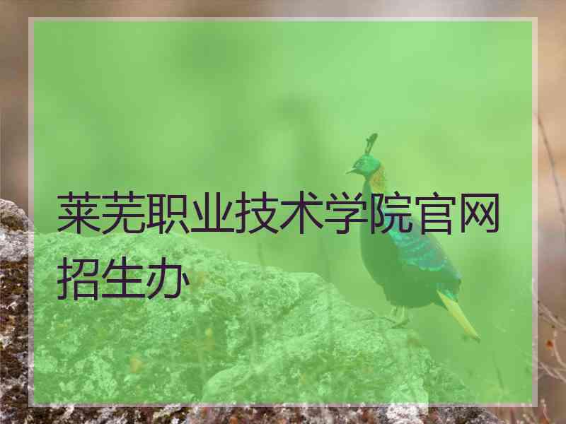 莱芜职业技术学院官网招生办