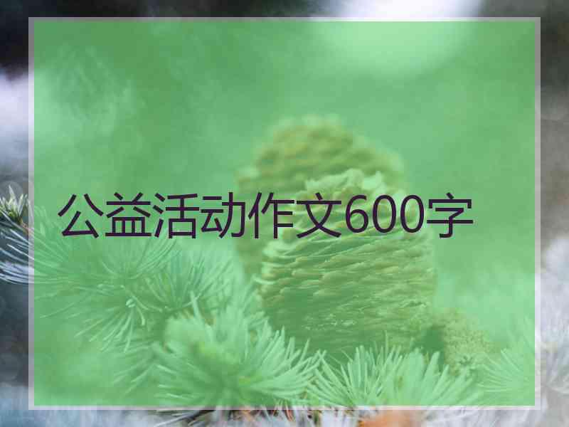 公益活动作文600字