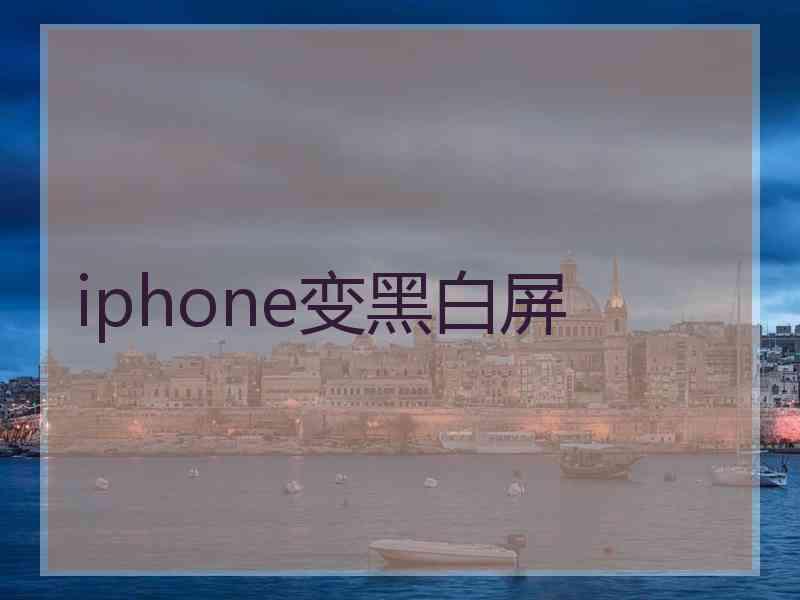 iphone变黑白屏