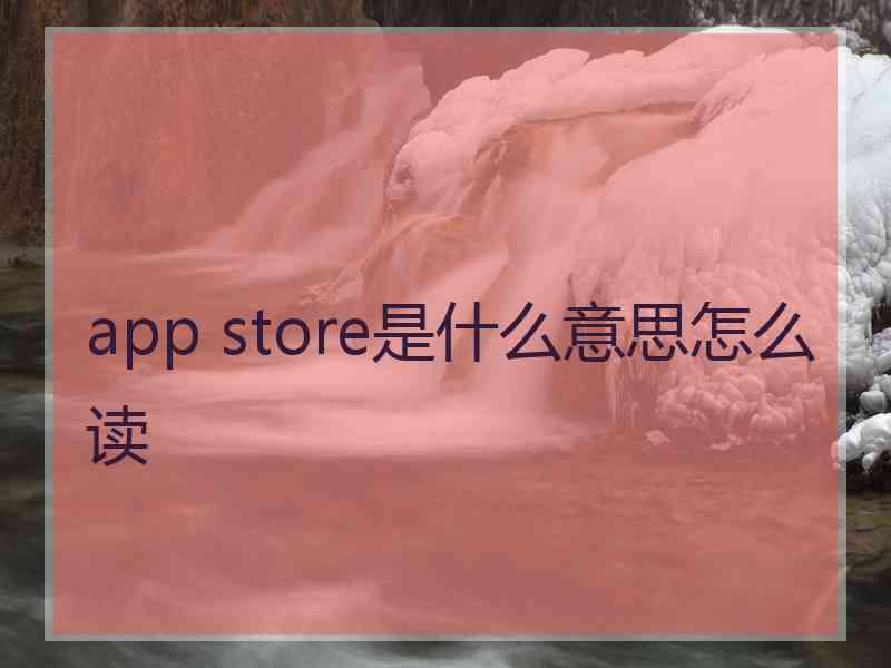 app store是什么意思怎么读