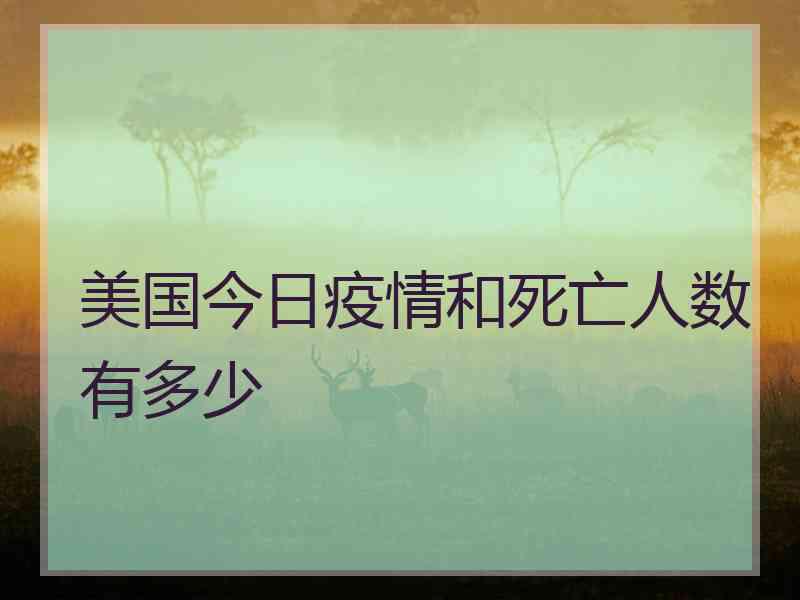 美国今日疫情和死亡人数有多少