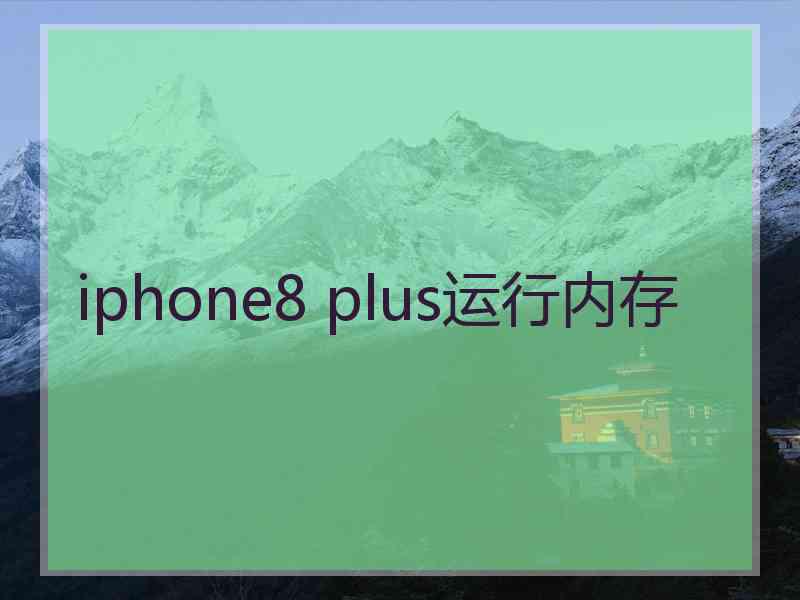 iphone8 plus运行内存