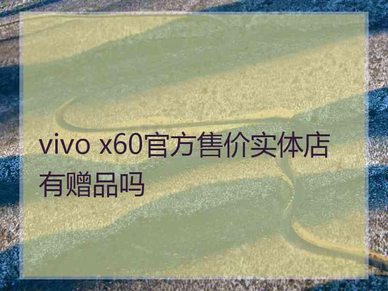 vivo x60官方售价实体店有赠品吗