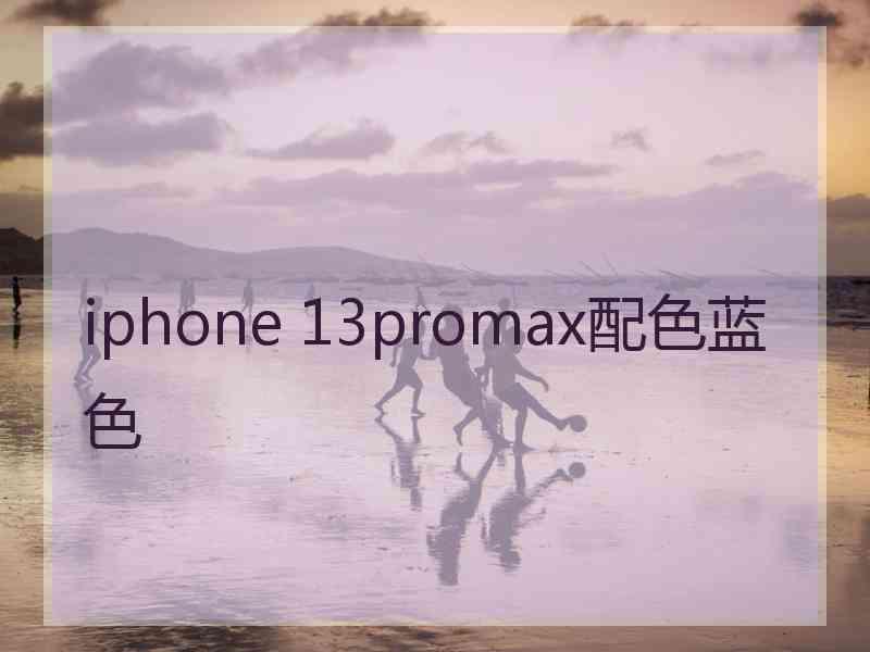 iphone 13promax配色蓝色