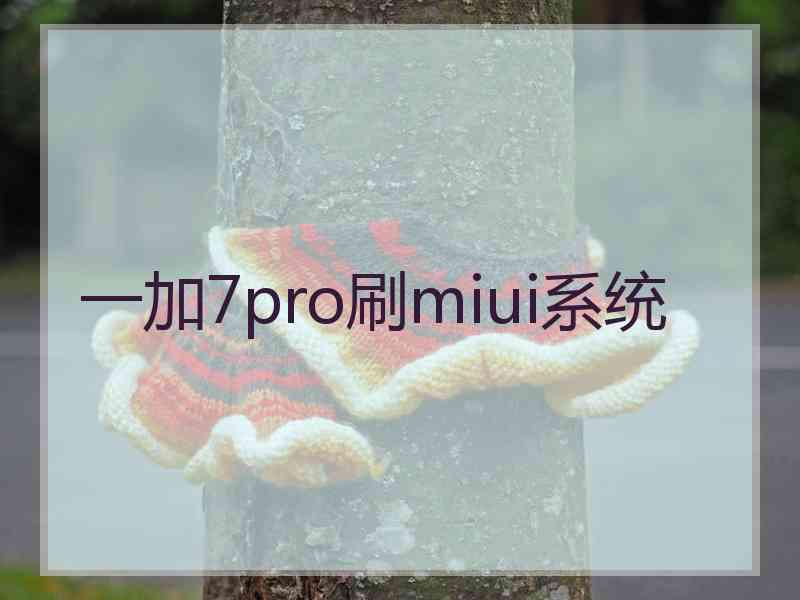 一加7pro刷miui系统