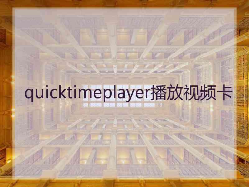 quicktimeplayer播放视频卡