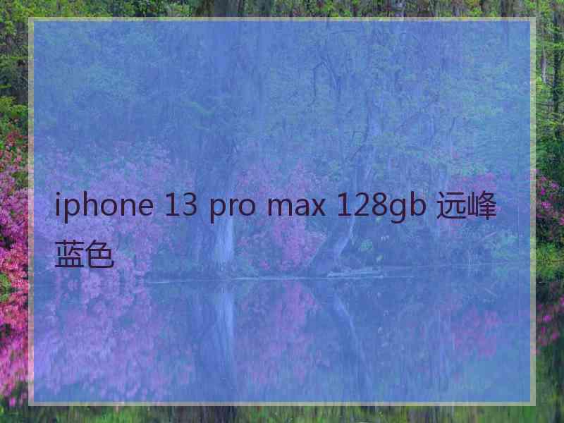 iphone 13 pro max 128gb 远峰蓝色