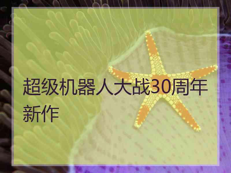 超级机器人大战30周年新作