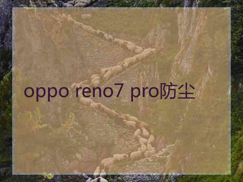 oppo reno7 pro防尘