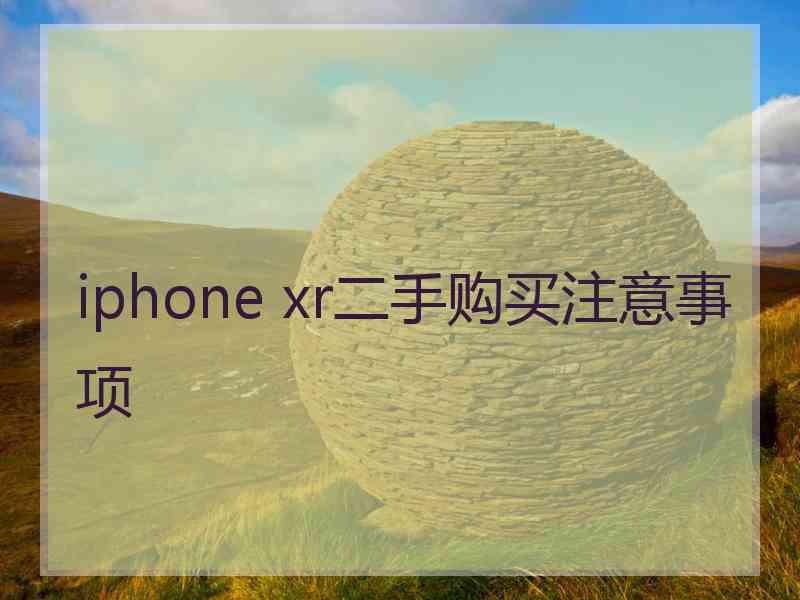 iphone xr二手购买注意事项