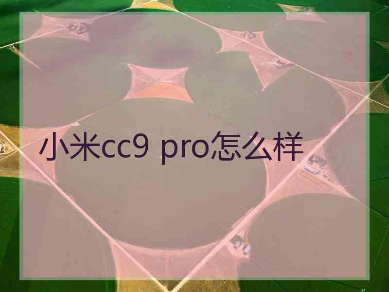 小米cc9 pro怎么样