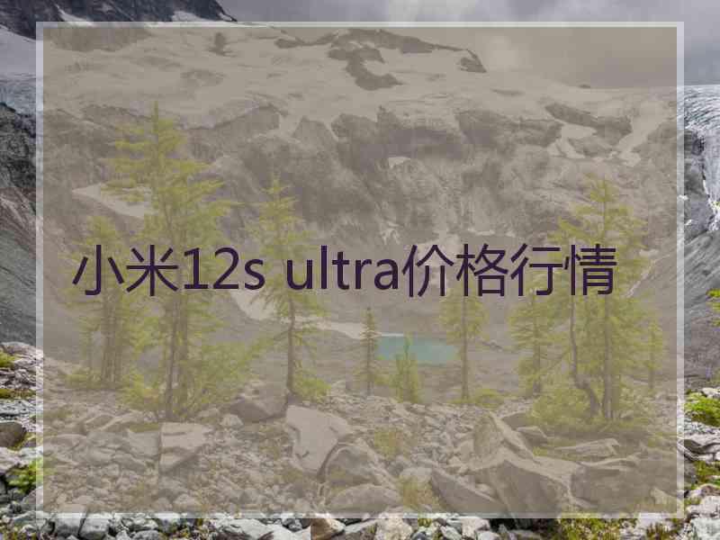 小米12s ultra价格行情