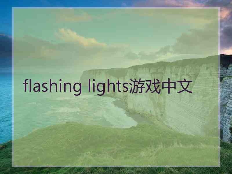 flashing lights游戏中文