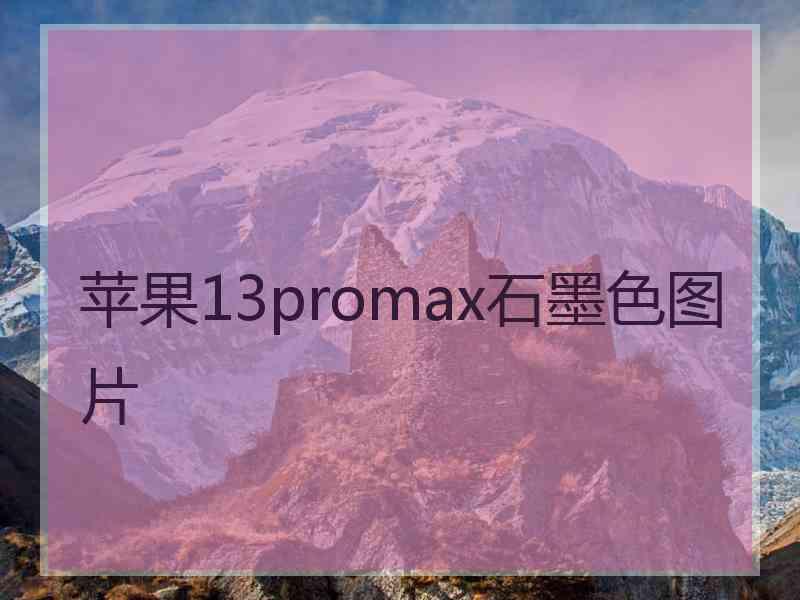 苹果13promax石墨色图片