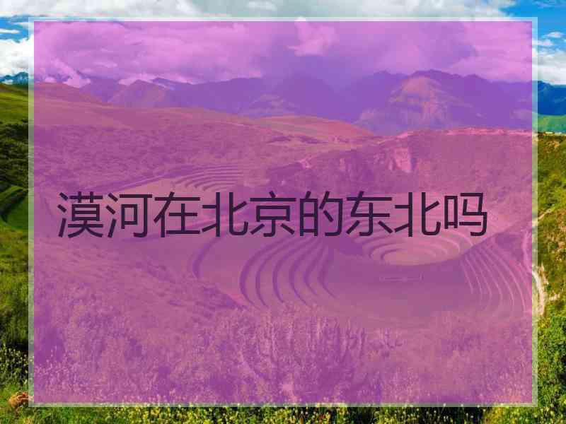 漠河在北京的东北吗