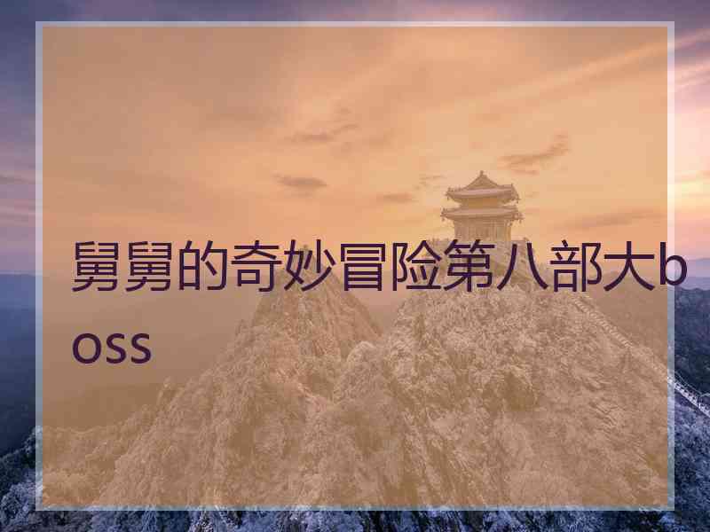 舅舅的奇妙冒险第八部大boss