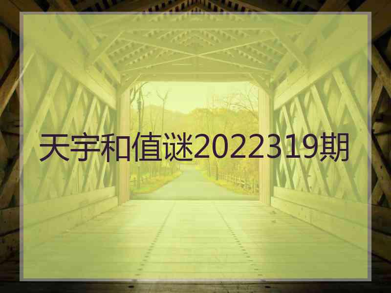 天宇和值谜2022319期