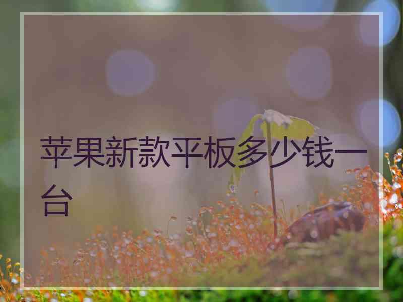 苹果新款平板多少钱一台