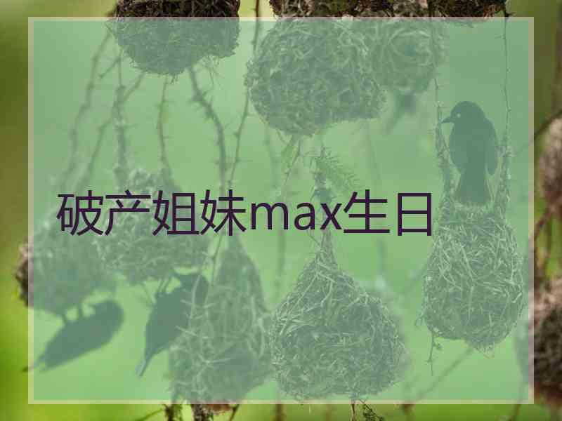 破产姐妹max生日