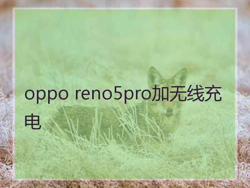 oppo reno5pro加无线充电