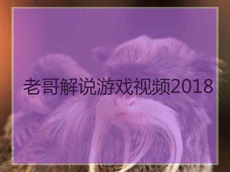 老哥解说游戏视频2018