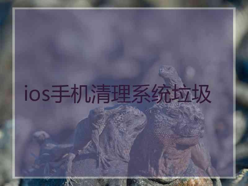 ios手机清理系统垃圾