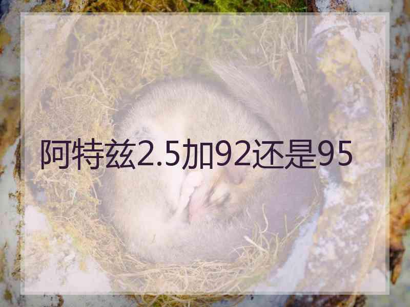 阿特兹2.5加92还是95