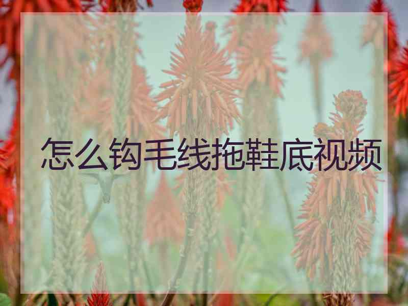 怎么钩毛线拖鞋底视频