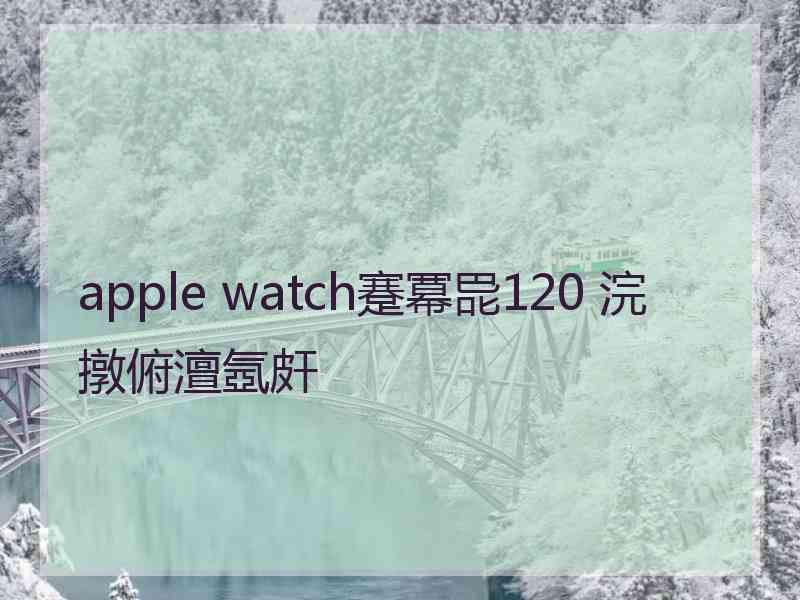 apple watch蹇冪巼120 浣撴俯澶氬皯