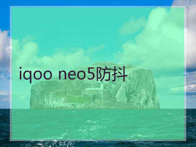 iqoo neo5防抖