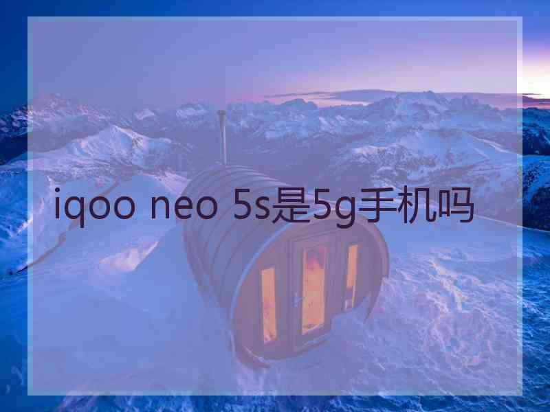 iqoo neo 5s是5g手机吗