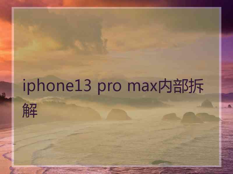 iphone13 pro max内部拆解