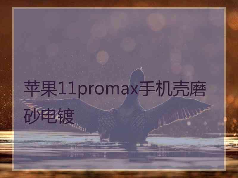 苹果11promax手机壳磨砂电镀