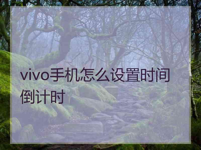 vivo手机怎么设置时间倒计时