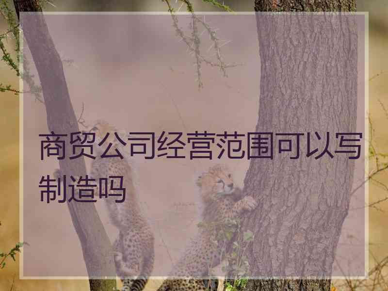 商贸公司经营范围可以写制造吗