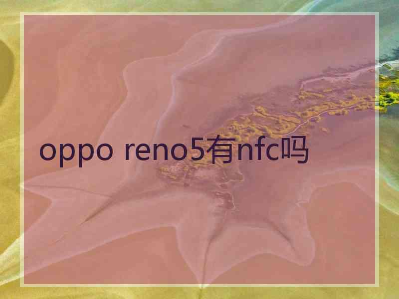 oppo reno5有nfc吗