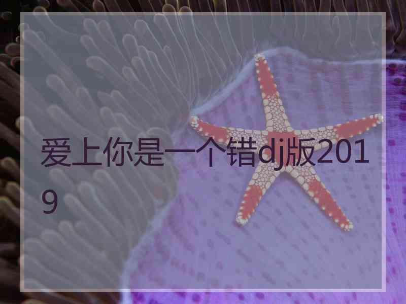 爱上你是一个错dj版2019