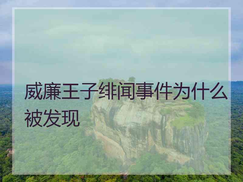 威廉王子绯闻事件为什么被发现