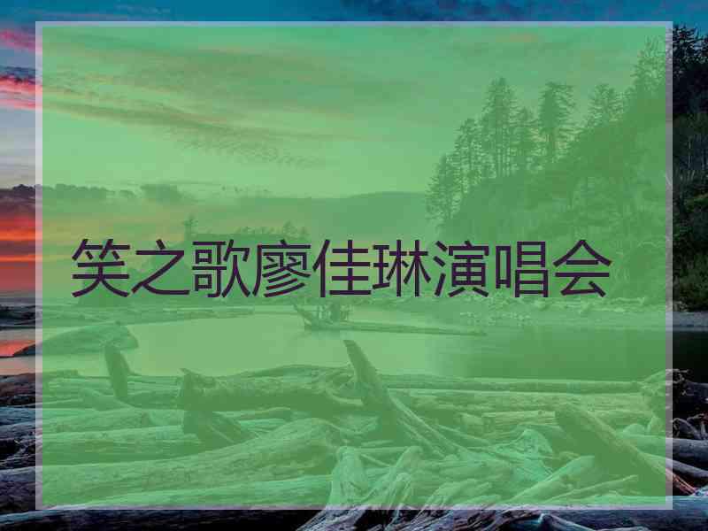 笑之歌廖佳琳演唱会