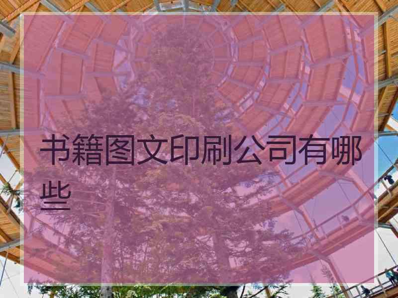 书籍图文印刷公司有哪些