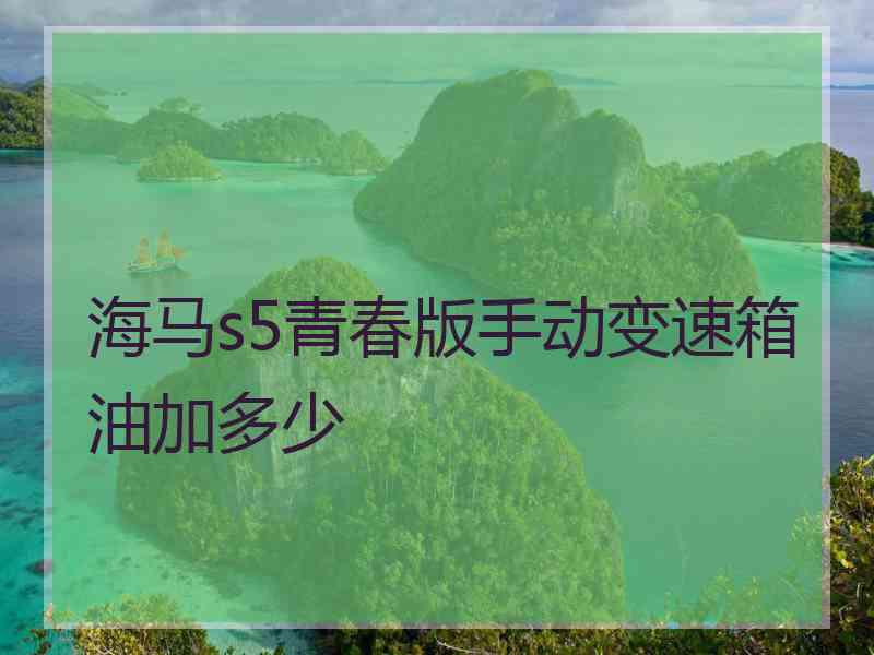 海马s5青春版手动变速箱油加多少