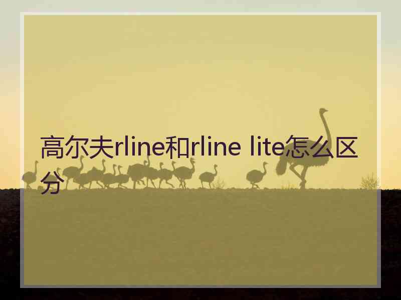 高尔夫rline和rline lite怎么区分